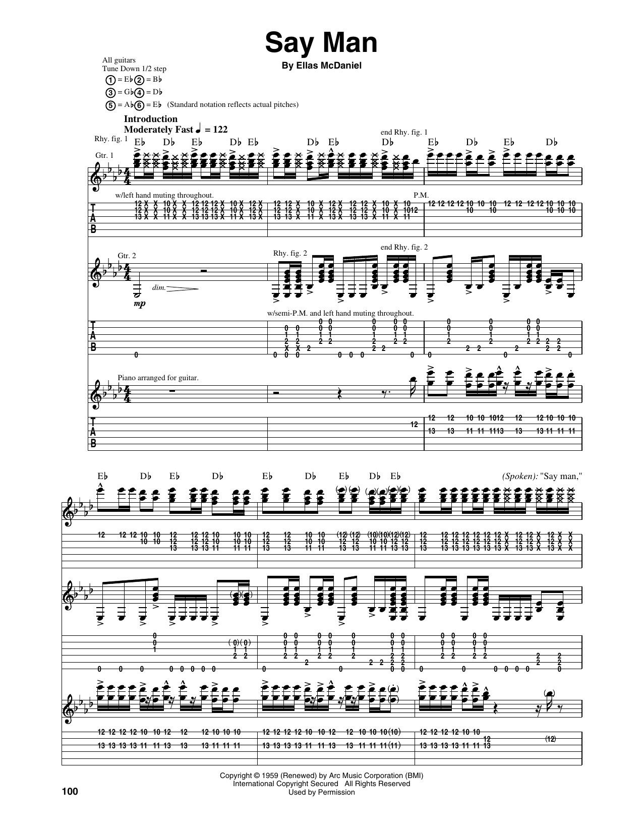Say Man: Guitar Tab