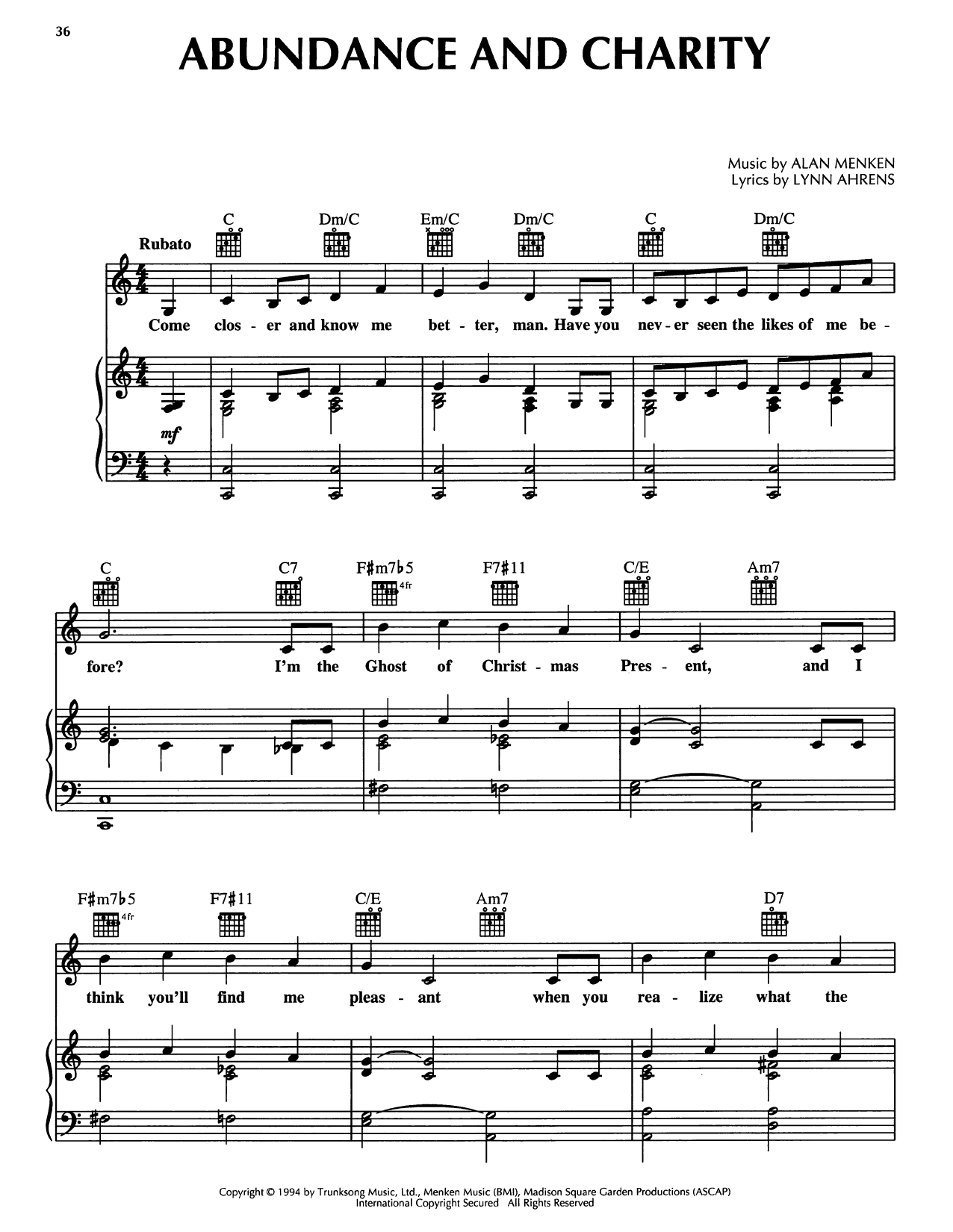 Abundance And Charity (from A Christmas Carol)