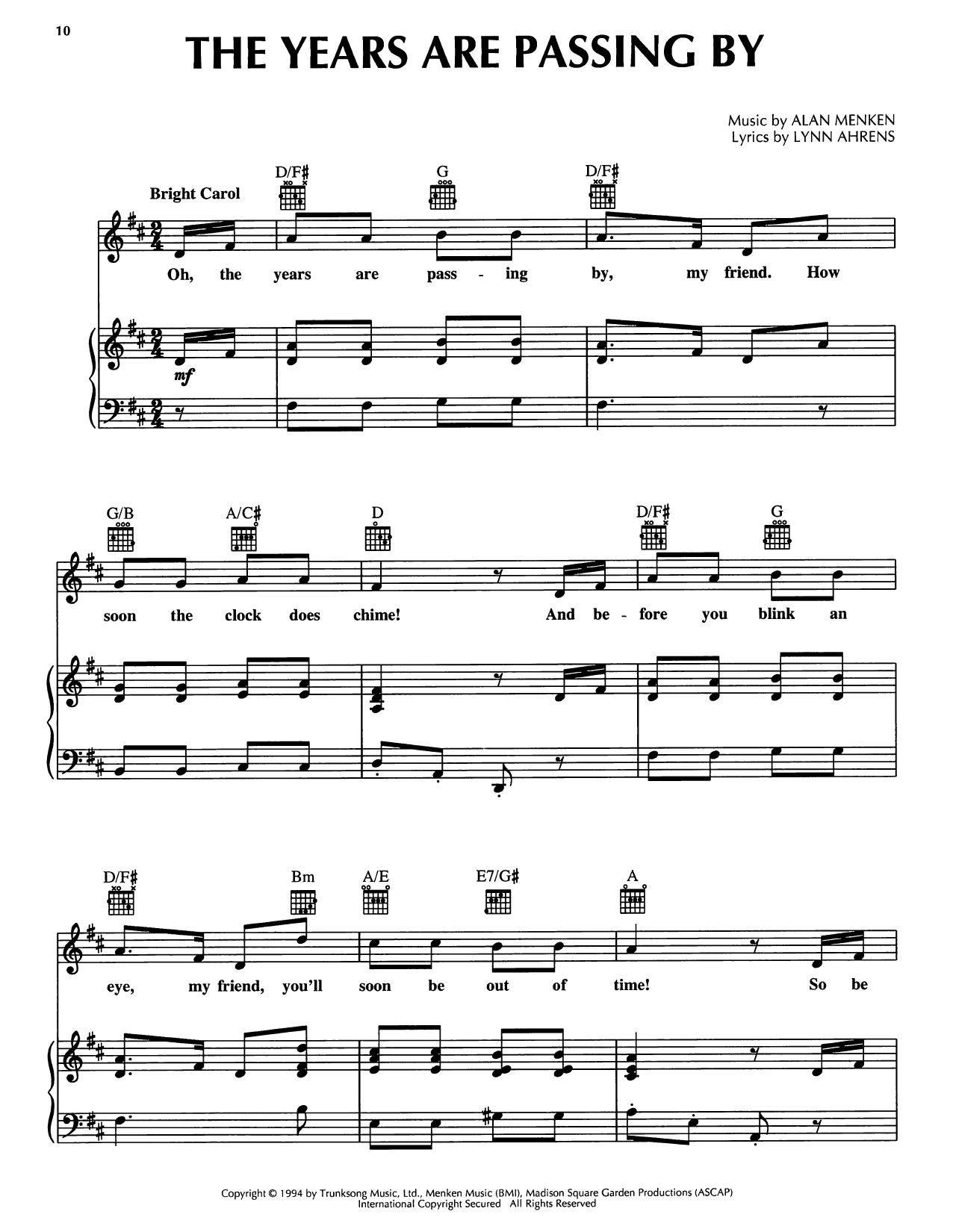 The Years Are Passing By (from A Christmas Carol)