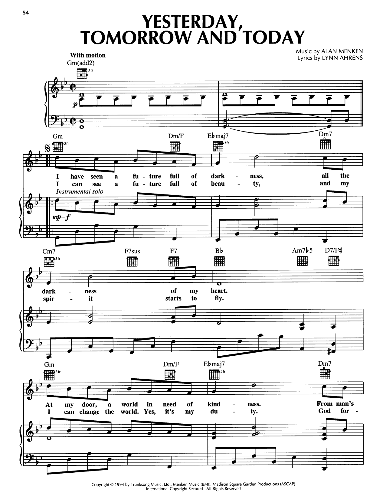 Yesterday, Tomorrow And Today (from A Christmas Carol)