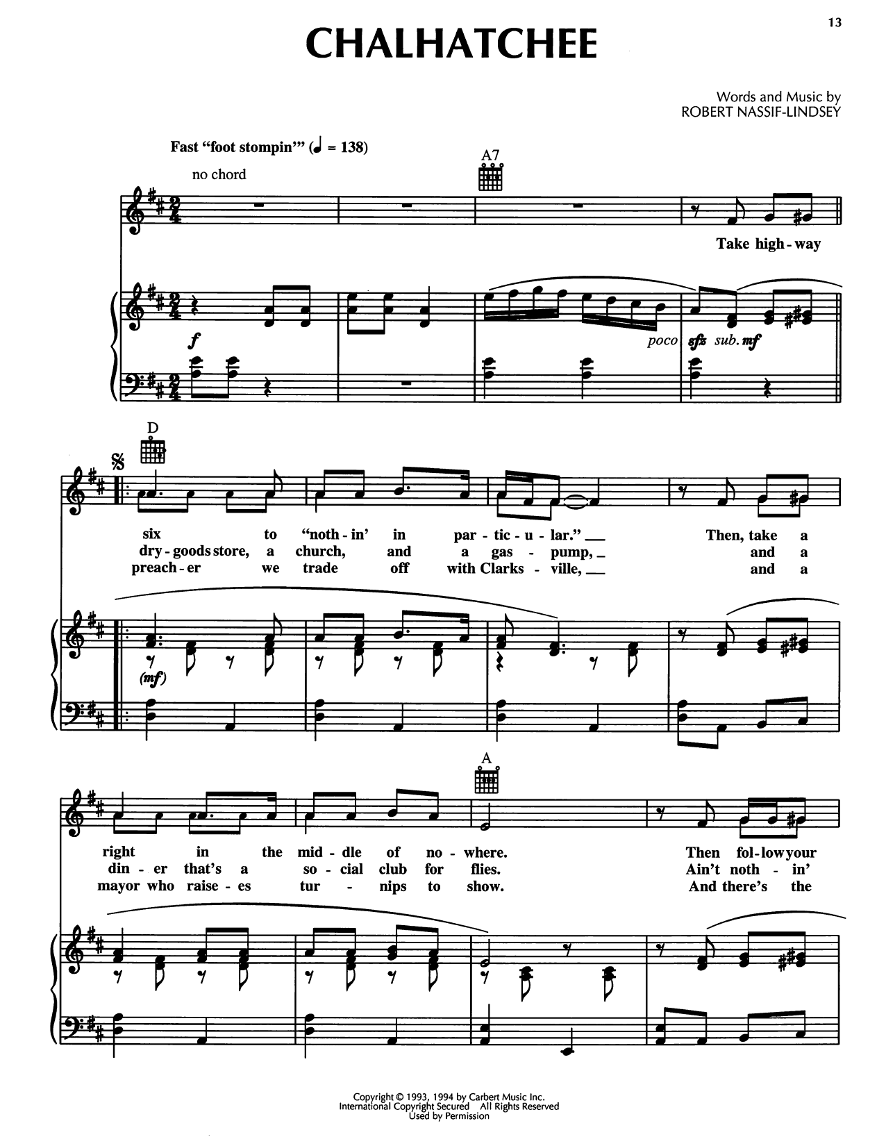 Chalhatchee (from Honky Tonk Highway)