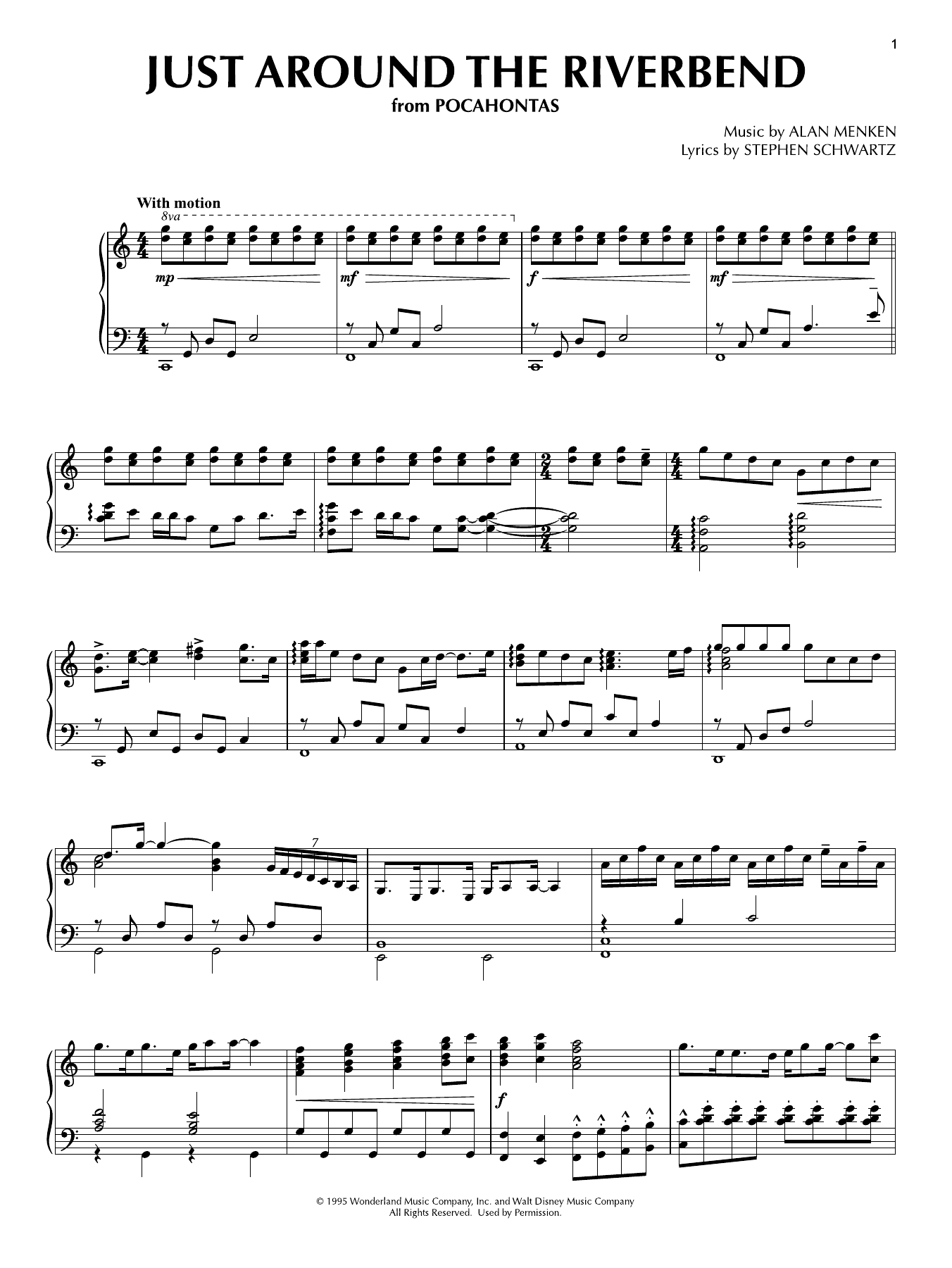 Just Around The Riverbend (from Pocahontas)