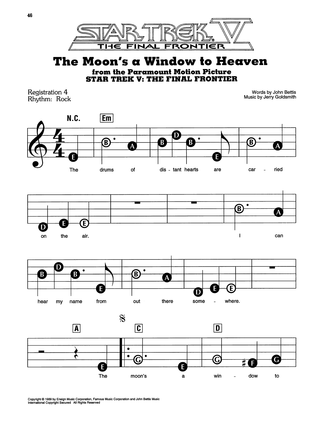 The Moon's A Window To Heaven (from Star Trek V: The Final Frontier)