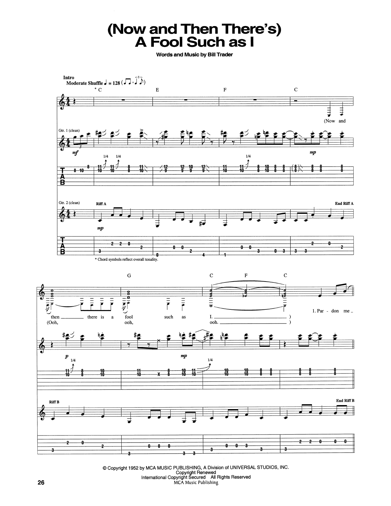 (Now And Then There's) A Fool Such As I