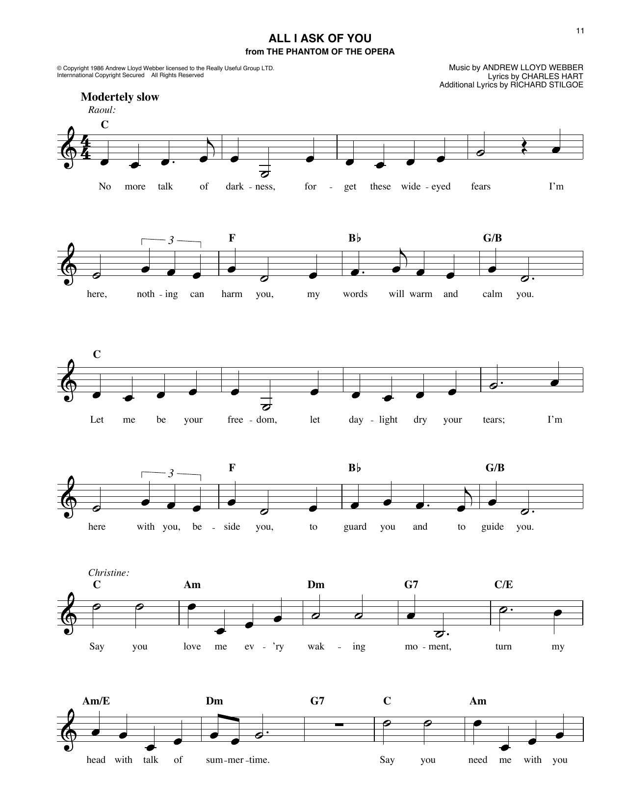 All I Ask Of You (from The Phantom Of The Opera)