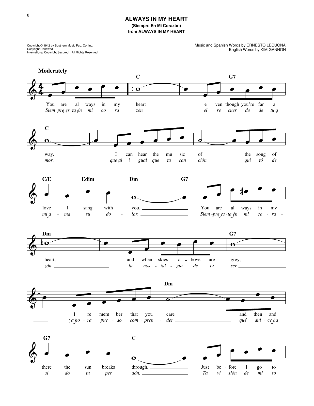 Always In My Heart (Siempre En Mi Corazon)