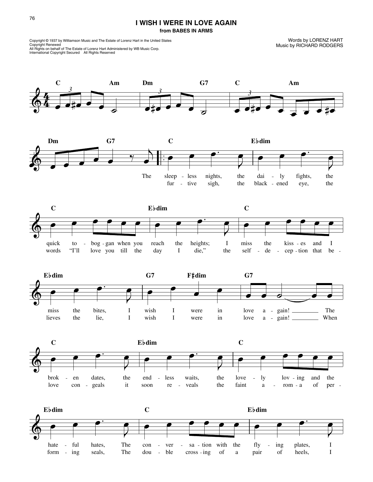 I Wish I Were In Love Again (from Babes In Arms)