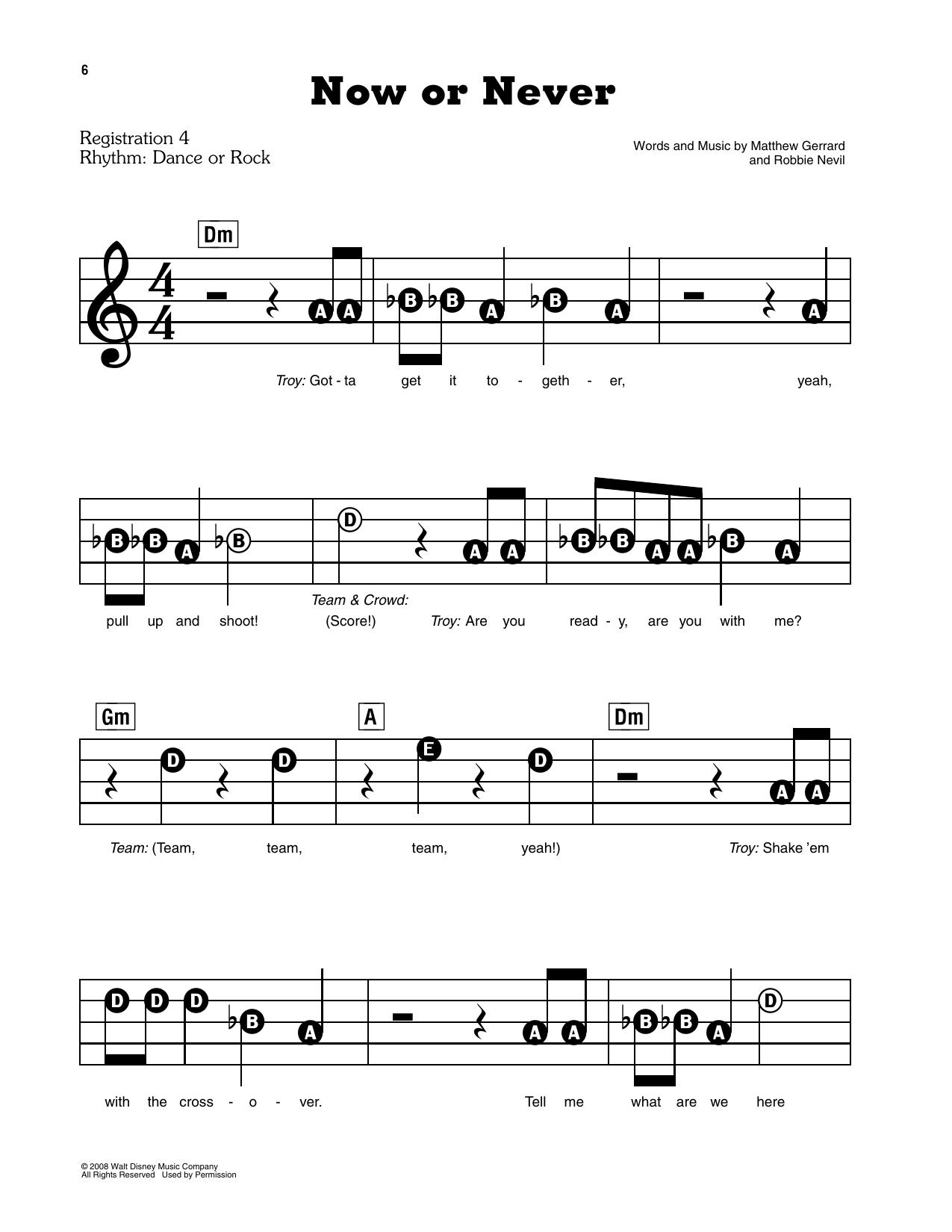 Now Or Never (from High School Musical 3: Senior Year): E-Z Play Today