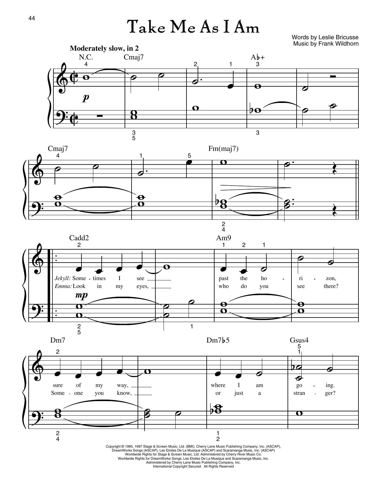 Take Me As I Am (from Jekyll And Hyde)