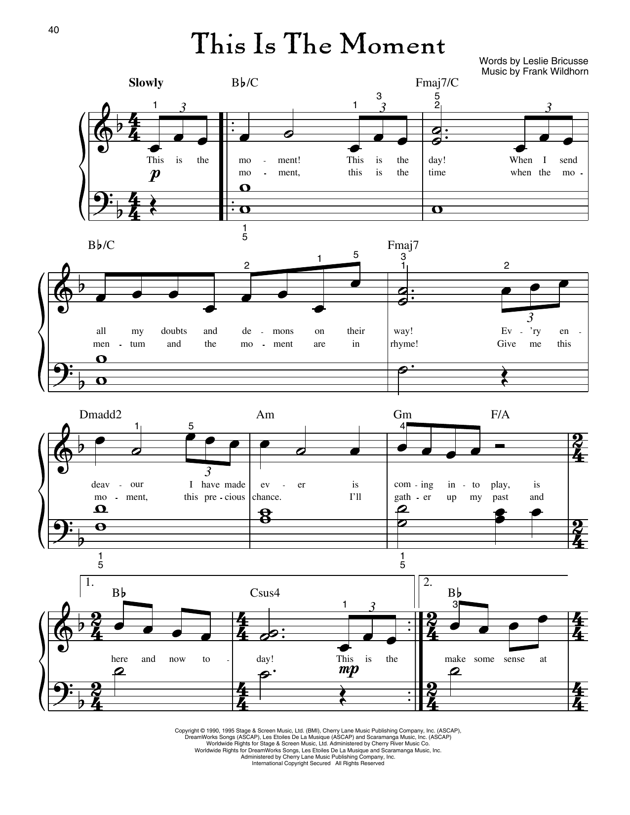 This Is The Moment (from Jekyll And Hyde)