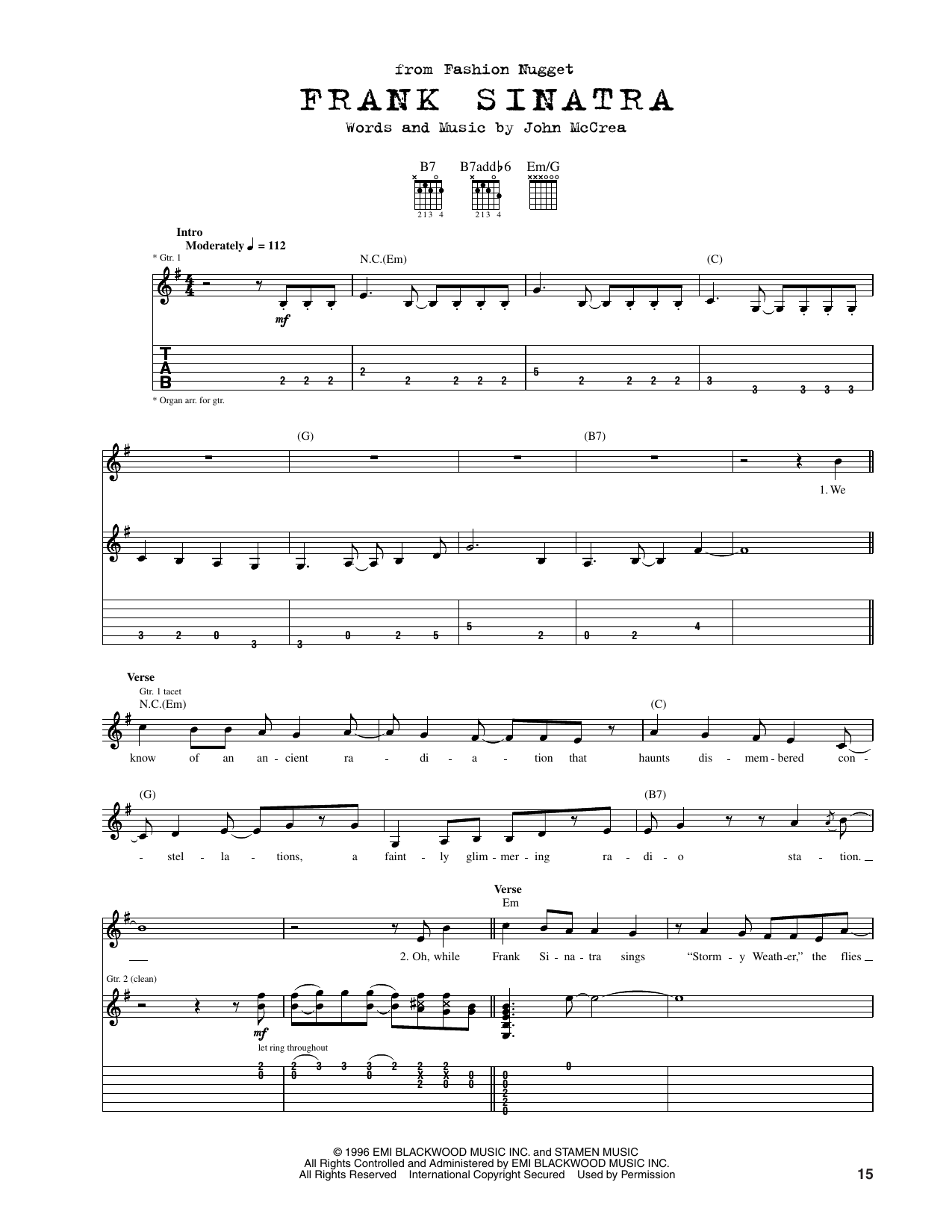 Frank Sinatra: Guitar Tab
