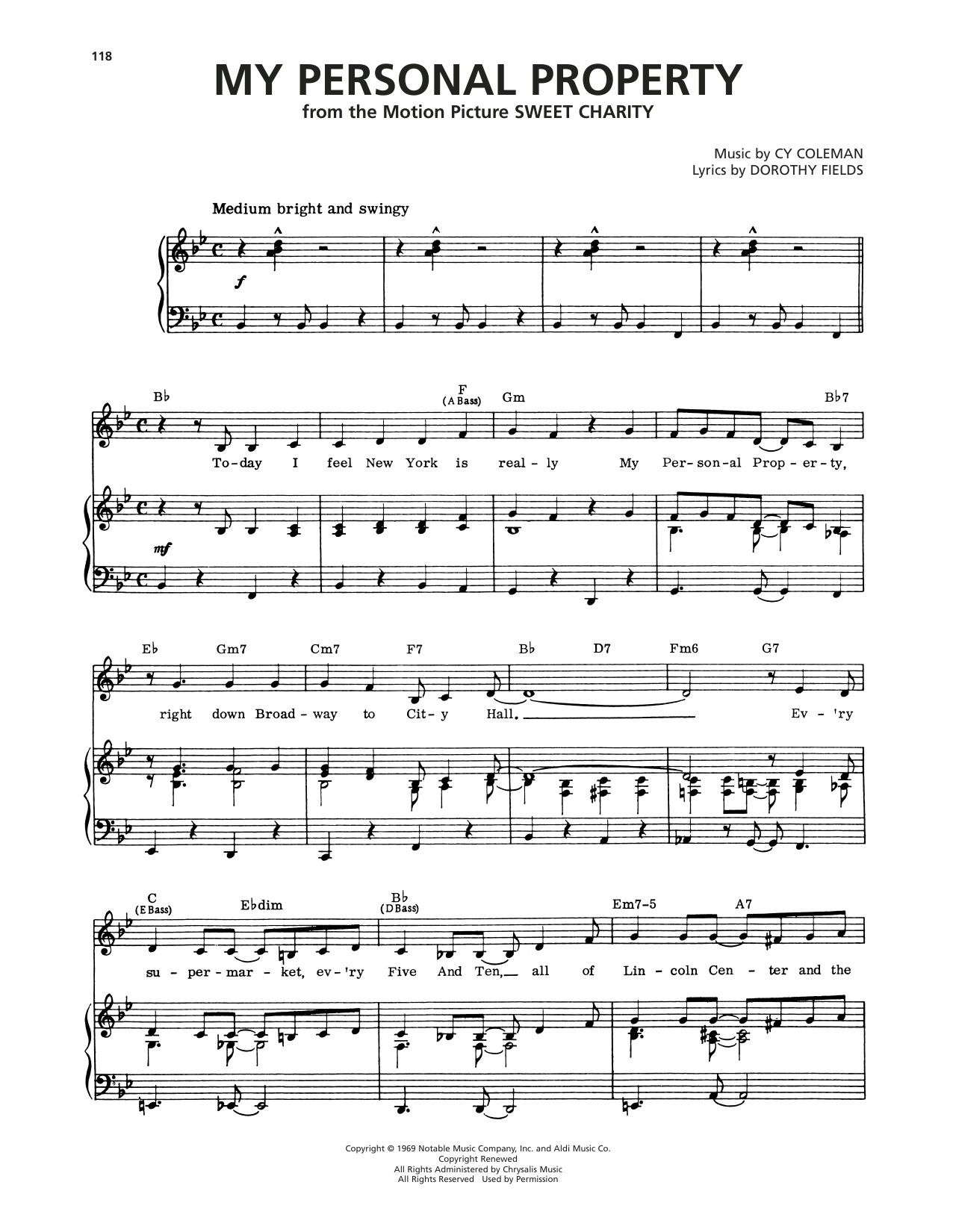 My Personal Property (from Sweet Charity)