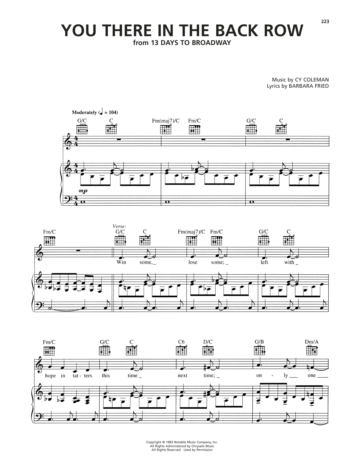 You There In The Back Row (from 13 Days To Broadway)