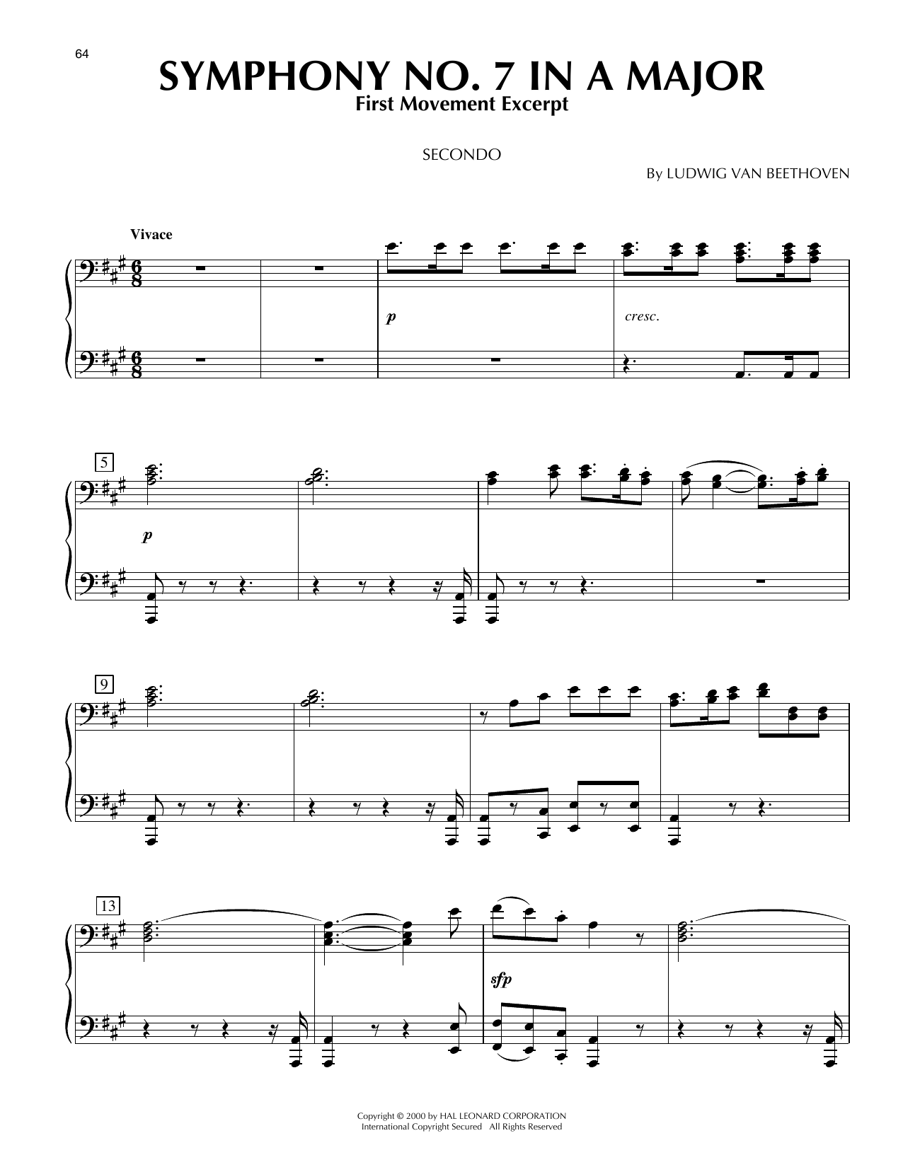 Symphony No. 7 In A Major, First Movement Excerpt