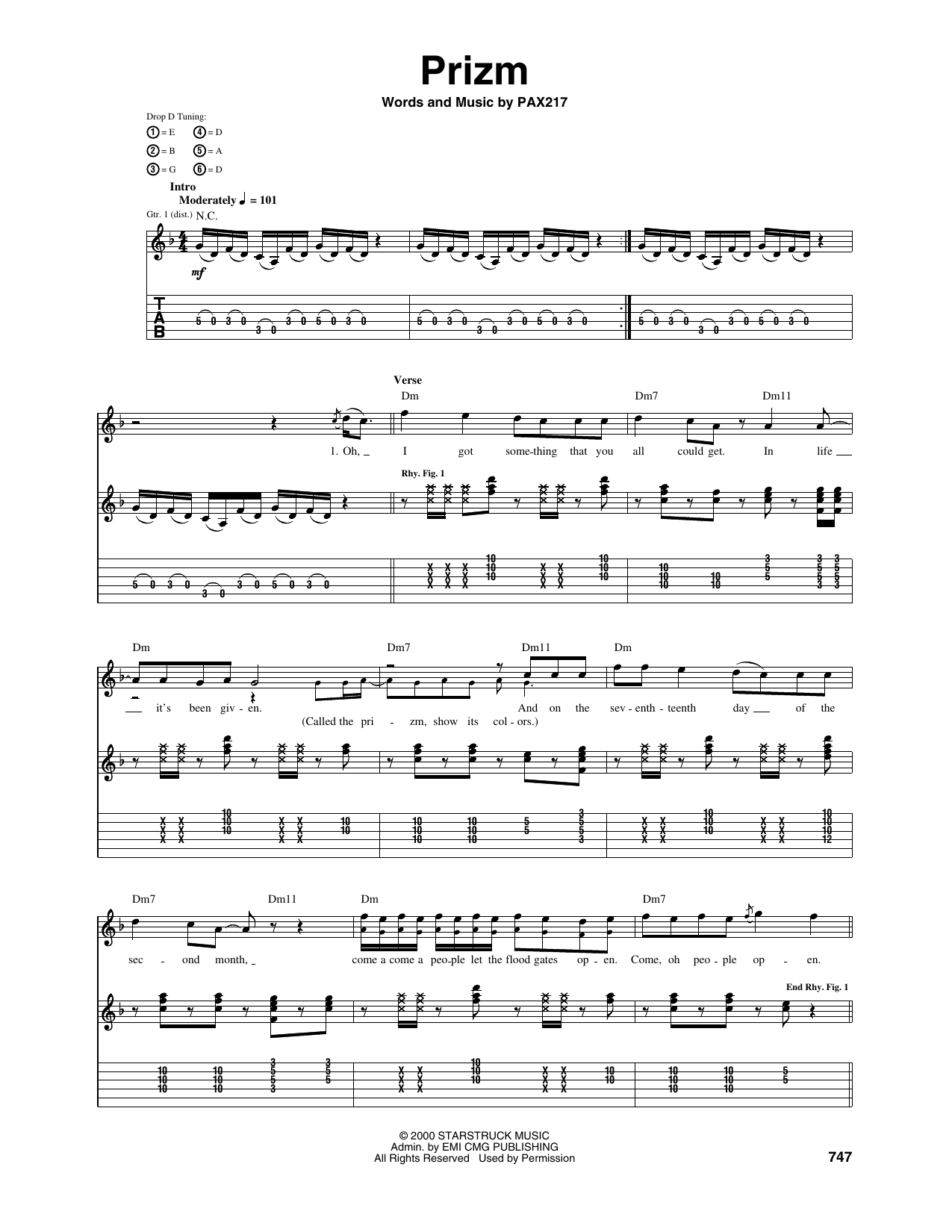 Prizm: Guitar Tab