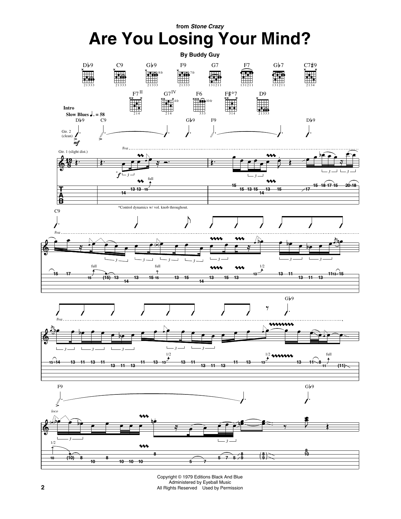 Are You Losing Your Mind?: Guitar Tab
