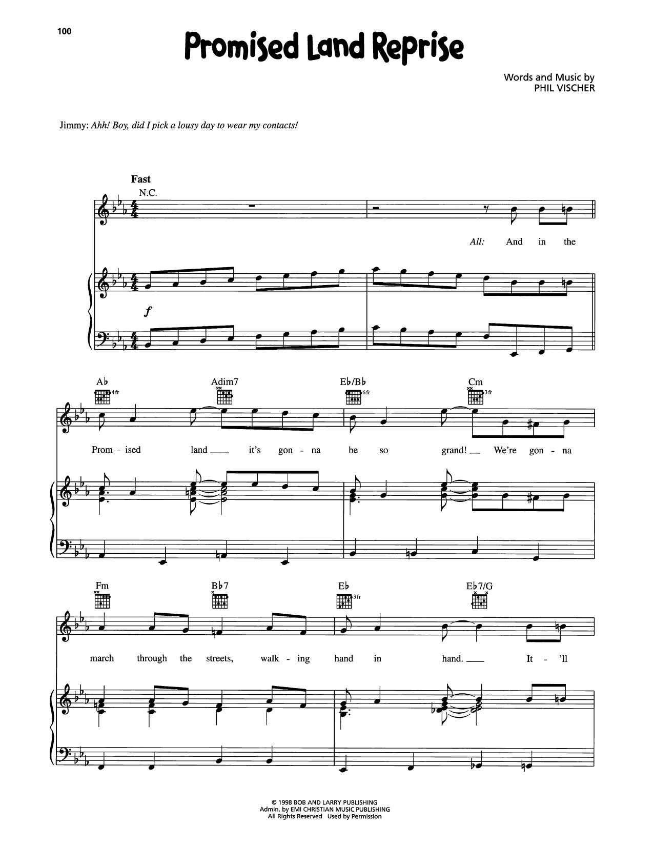 Promised Land Reprise: Piano/Vocal/Guitar Sheet