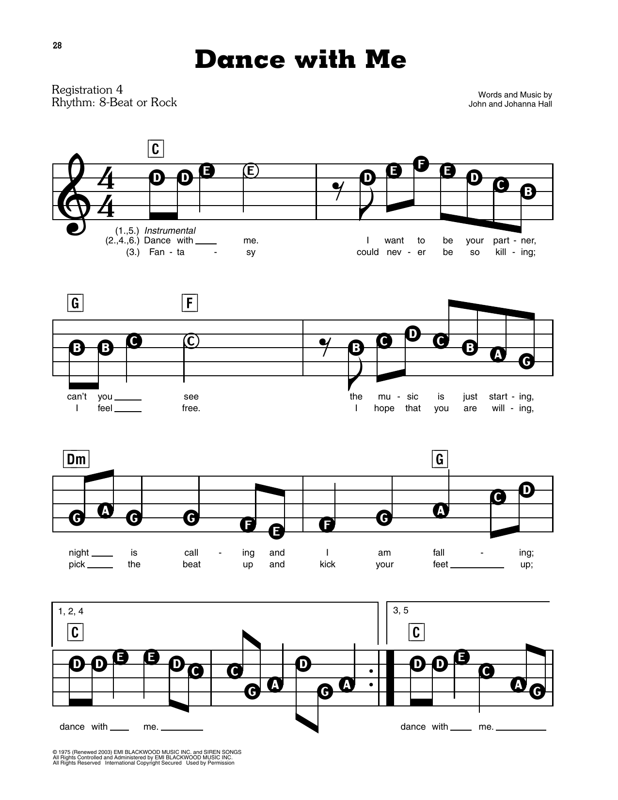 Dance With Me: E-Z Play Today