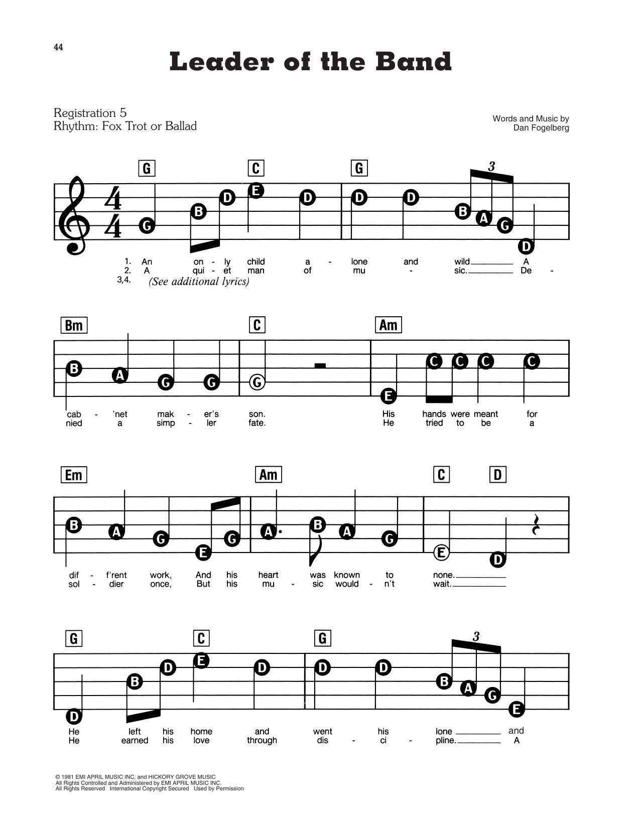 Leader Of The Band: E-Z Play Today