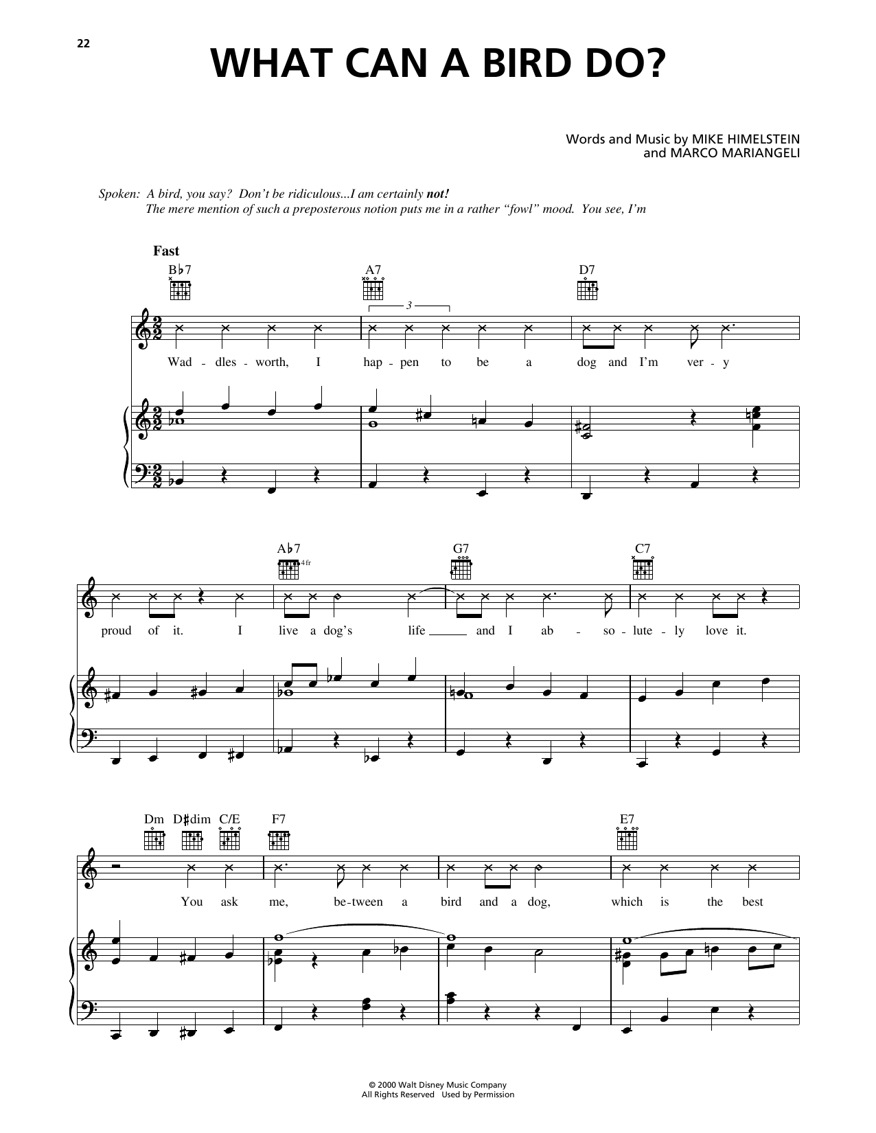 What Can A Bird Do? (from 102 Dalmatians)