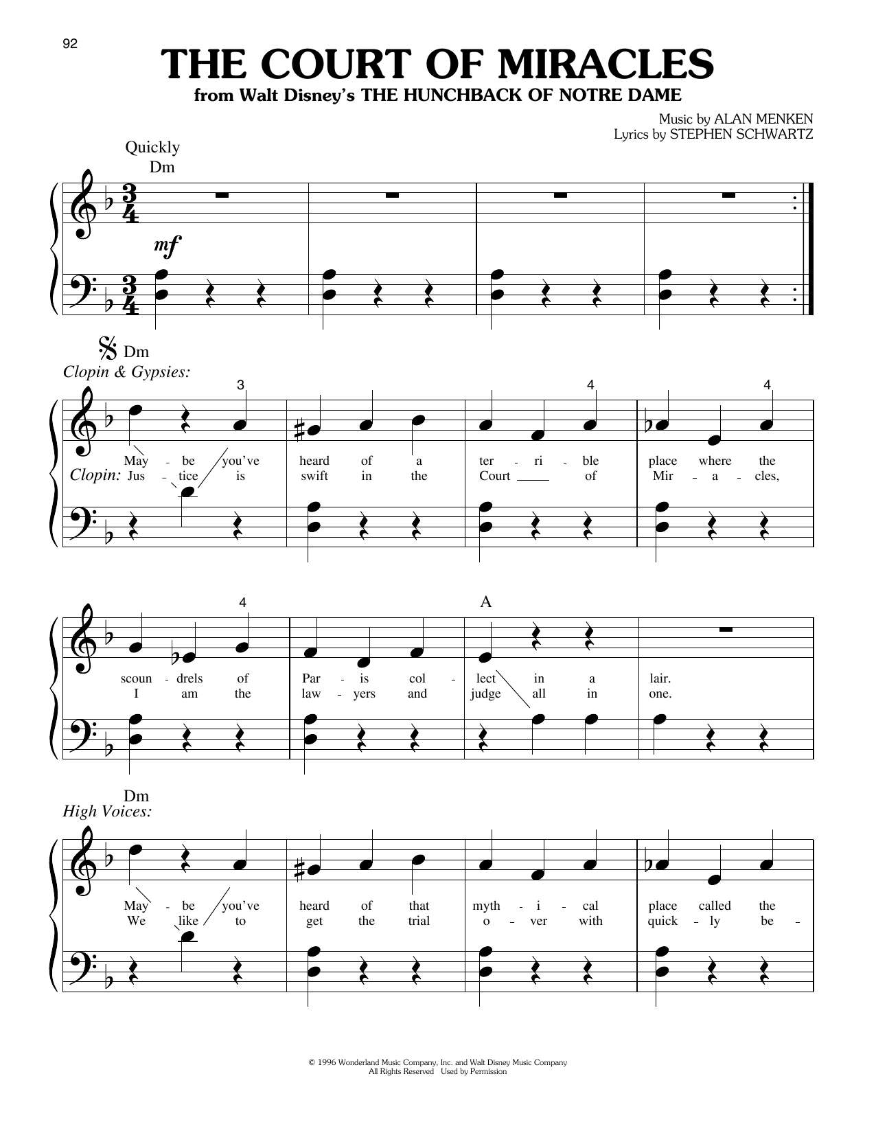 The Court Of Miracles (from The Hunchback Of Notre Dame)