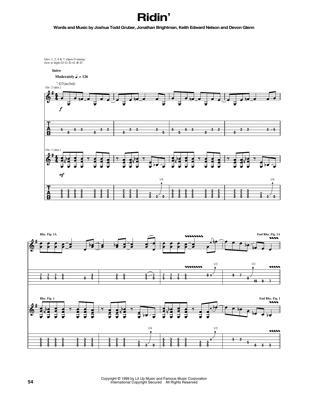 Ridin': Guitar Tab