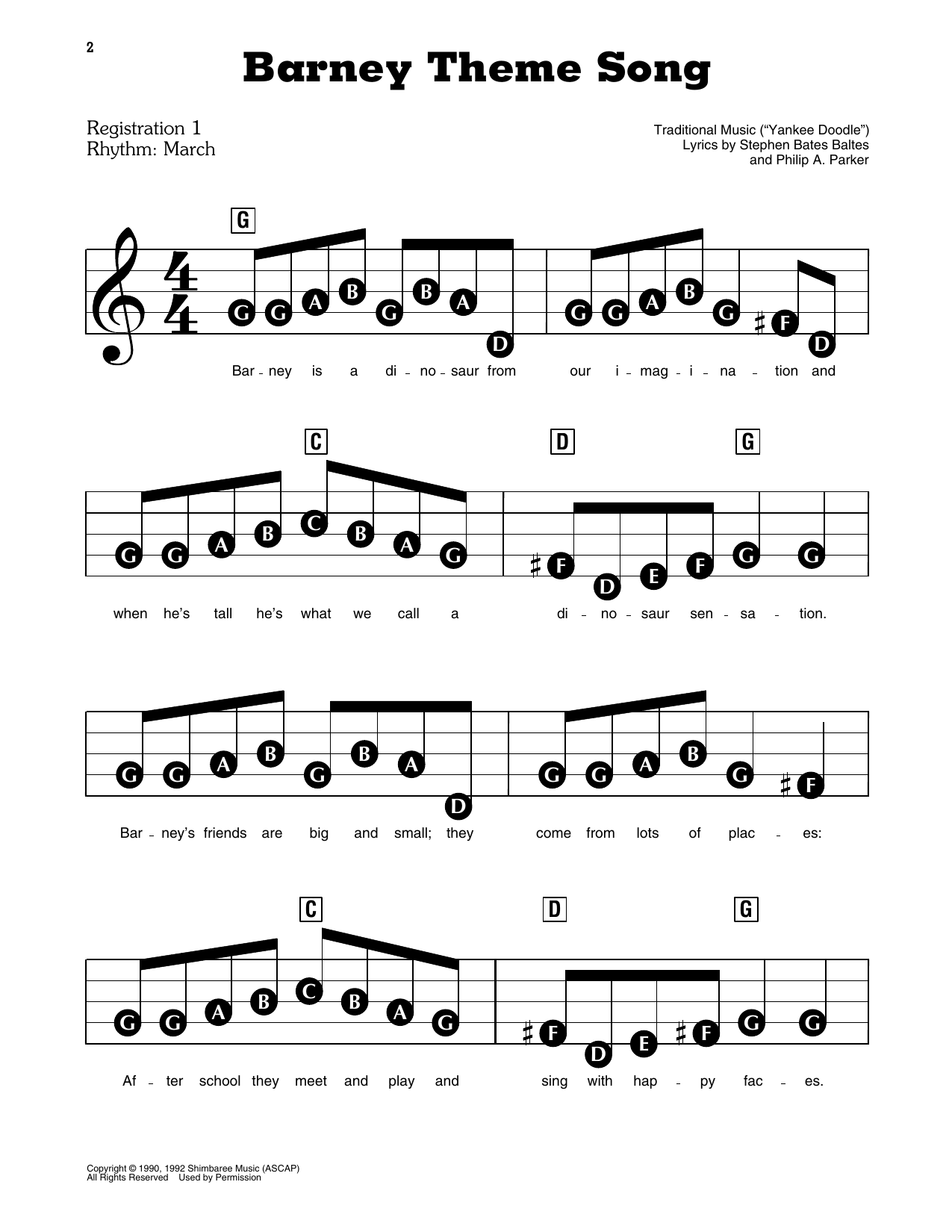 Barney Theme Song: E-Z Play Today