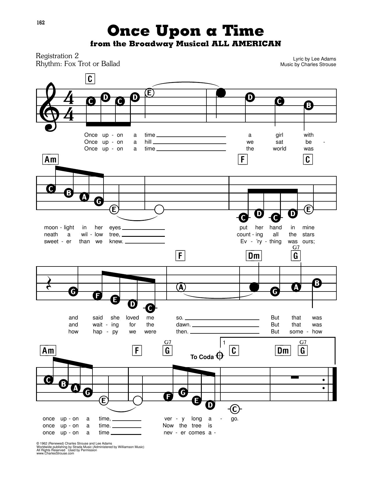 Once Upon A Time (from All American): E-Z Play Today