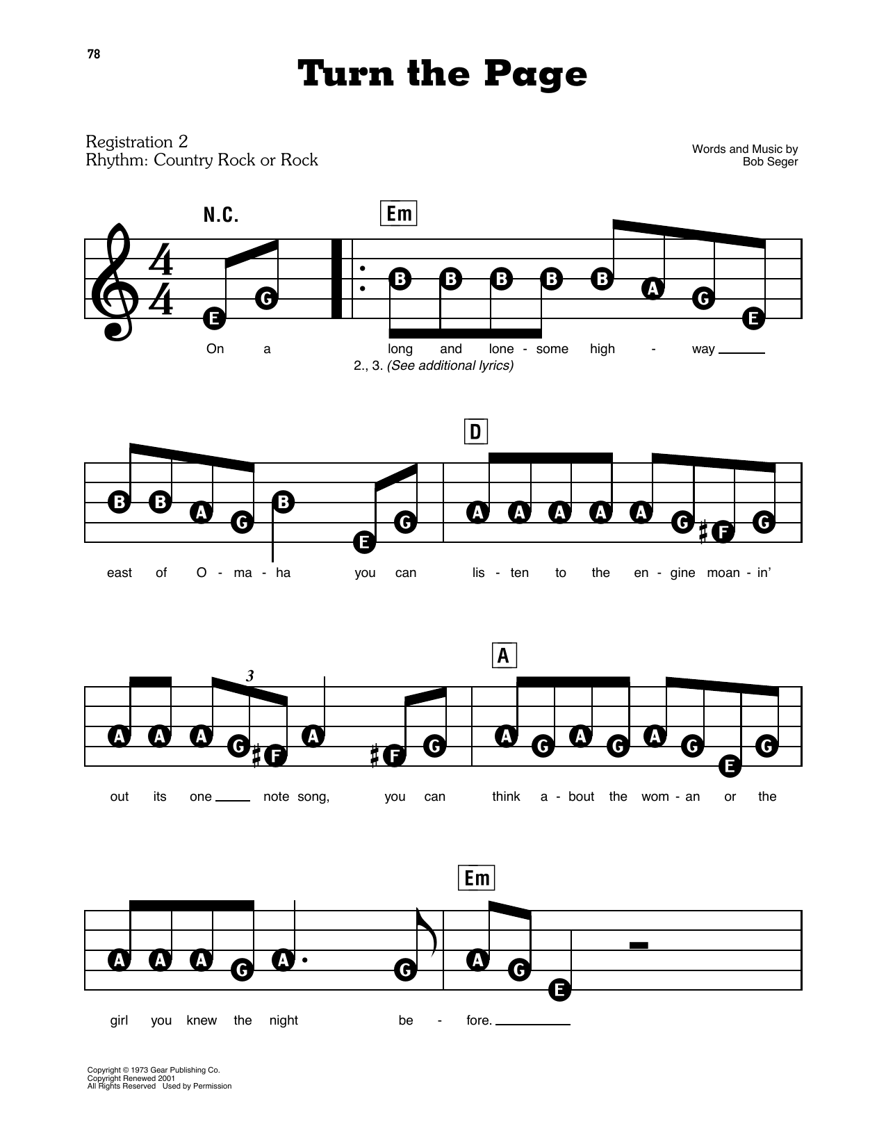 Turn The Page: E-Z Play Today