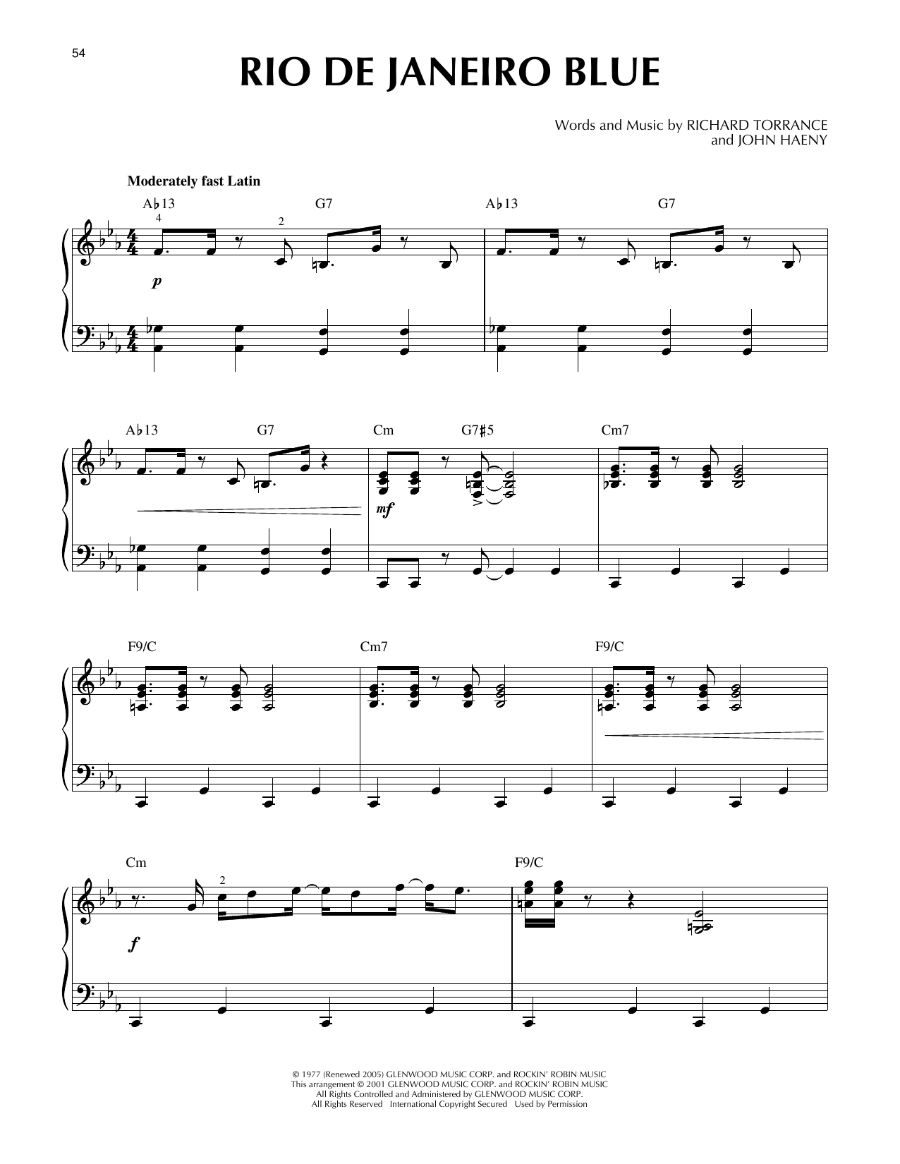 Rio De Janeiro Blue (arr. Larry Moore)