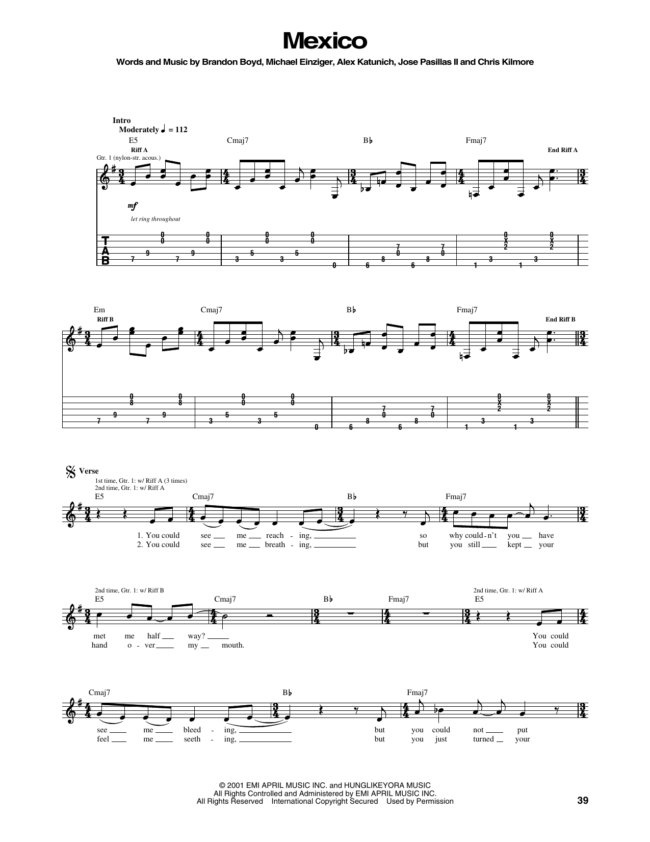 Mexico: Guitar Tab