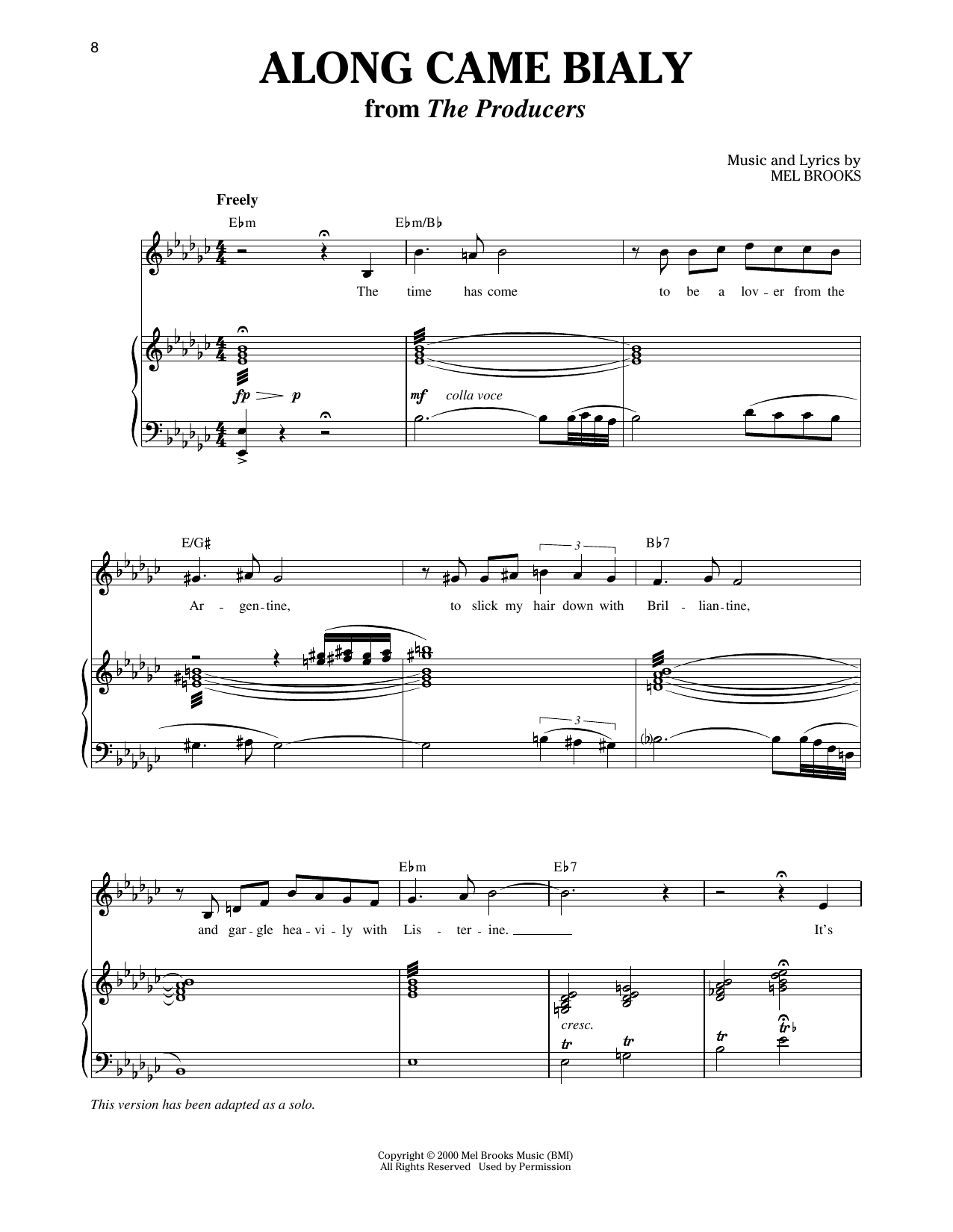 Along Came Bialy (from The Producers)