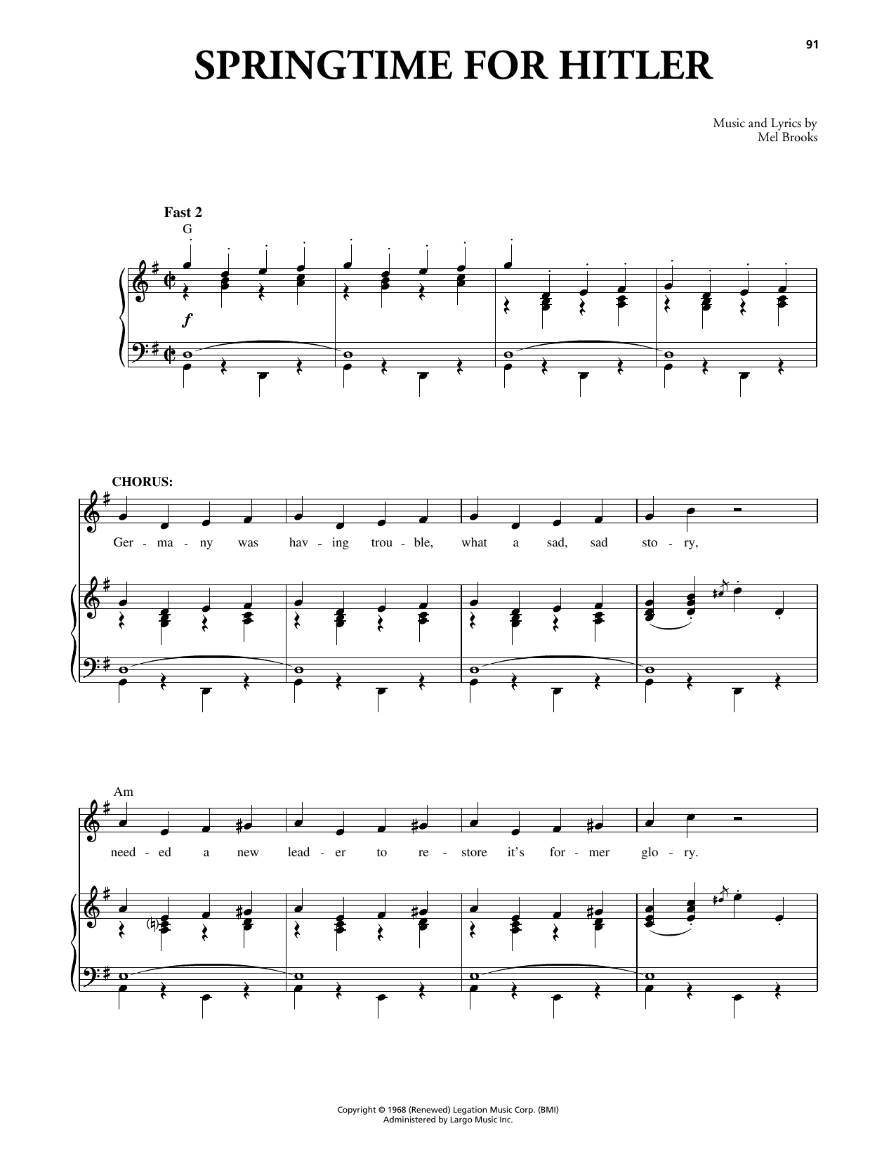 Springtime For Hitler (from The Producers)