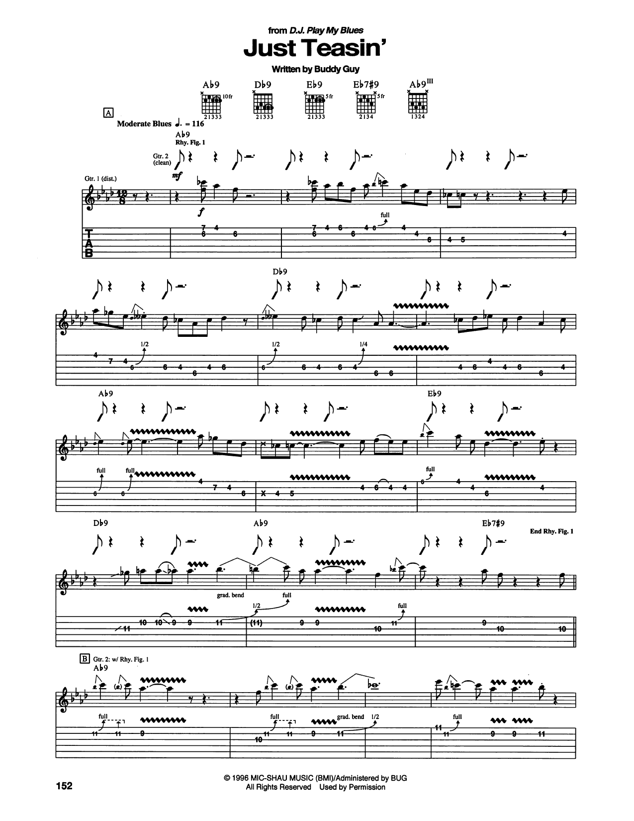 Just Teasin': Guitar Tab