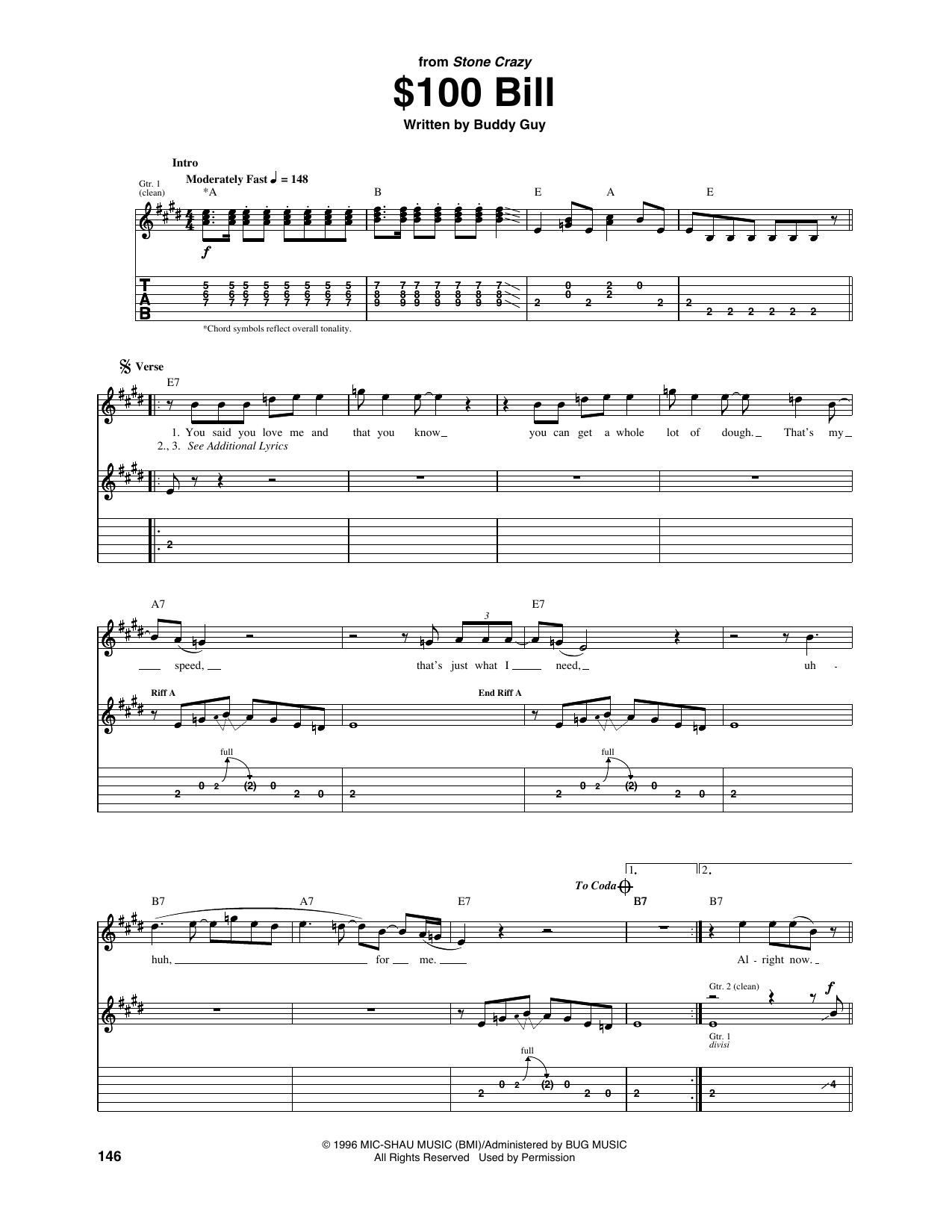 $100 Bill: Guitar Tab