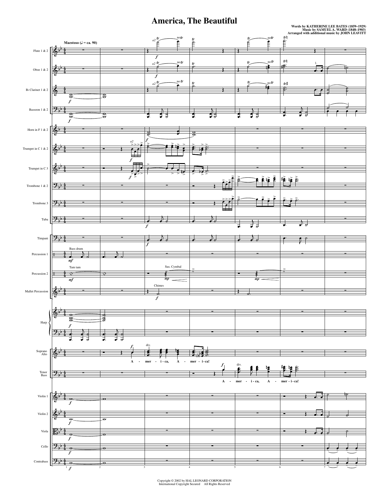 America, The Beautiful: Choral Instrumental Pak