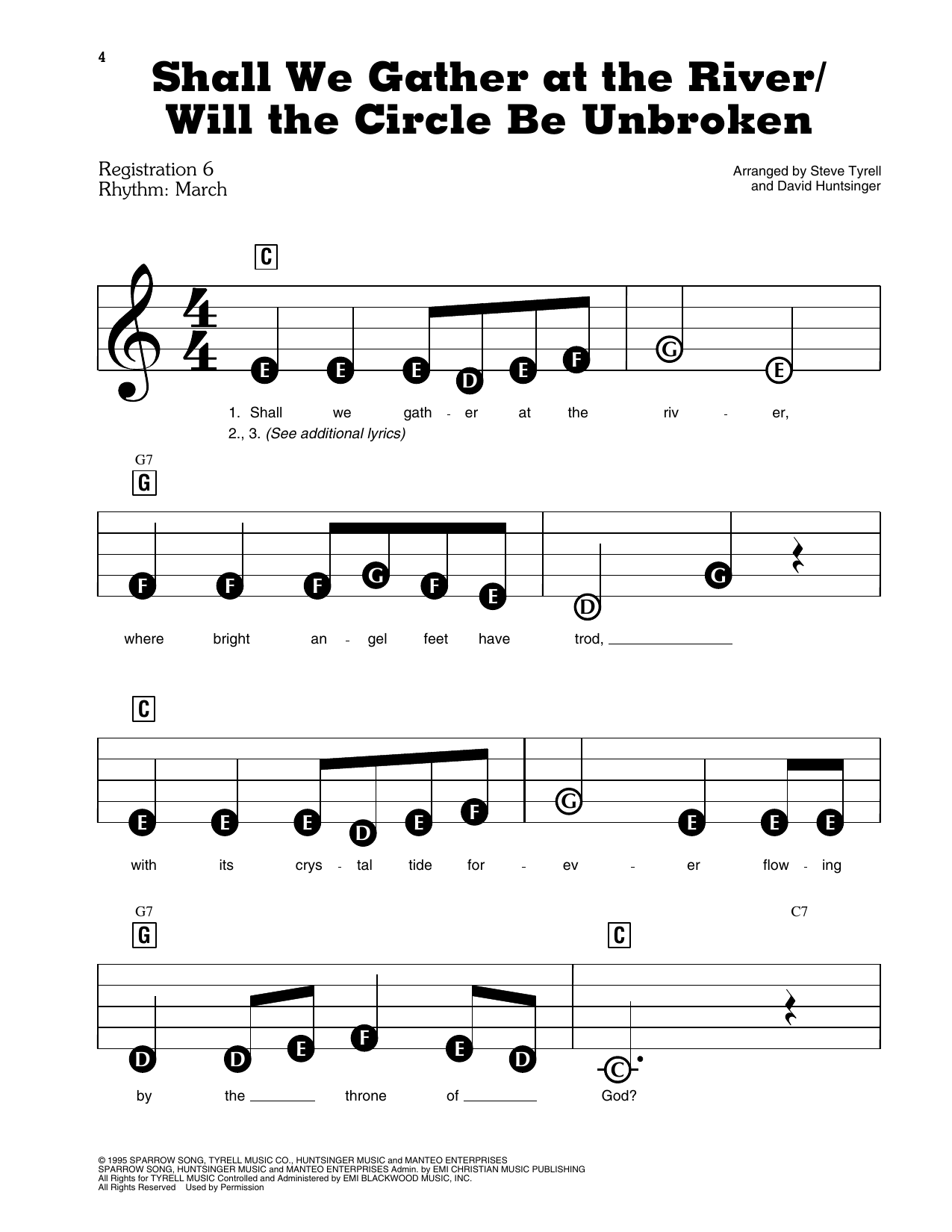 Shall We Gather At The River / Will The Circle Be Unbroken: E-Z Play Today