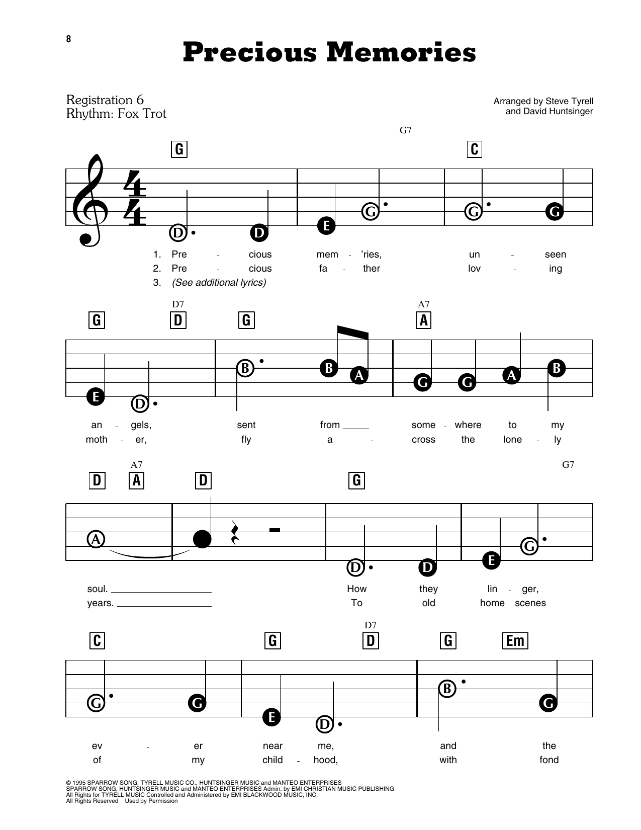 Precious Memories: E-Z Play Today