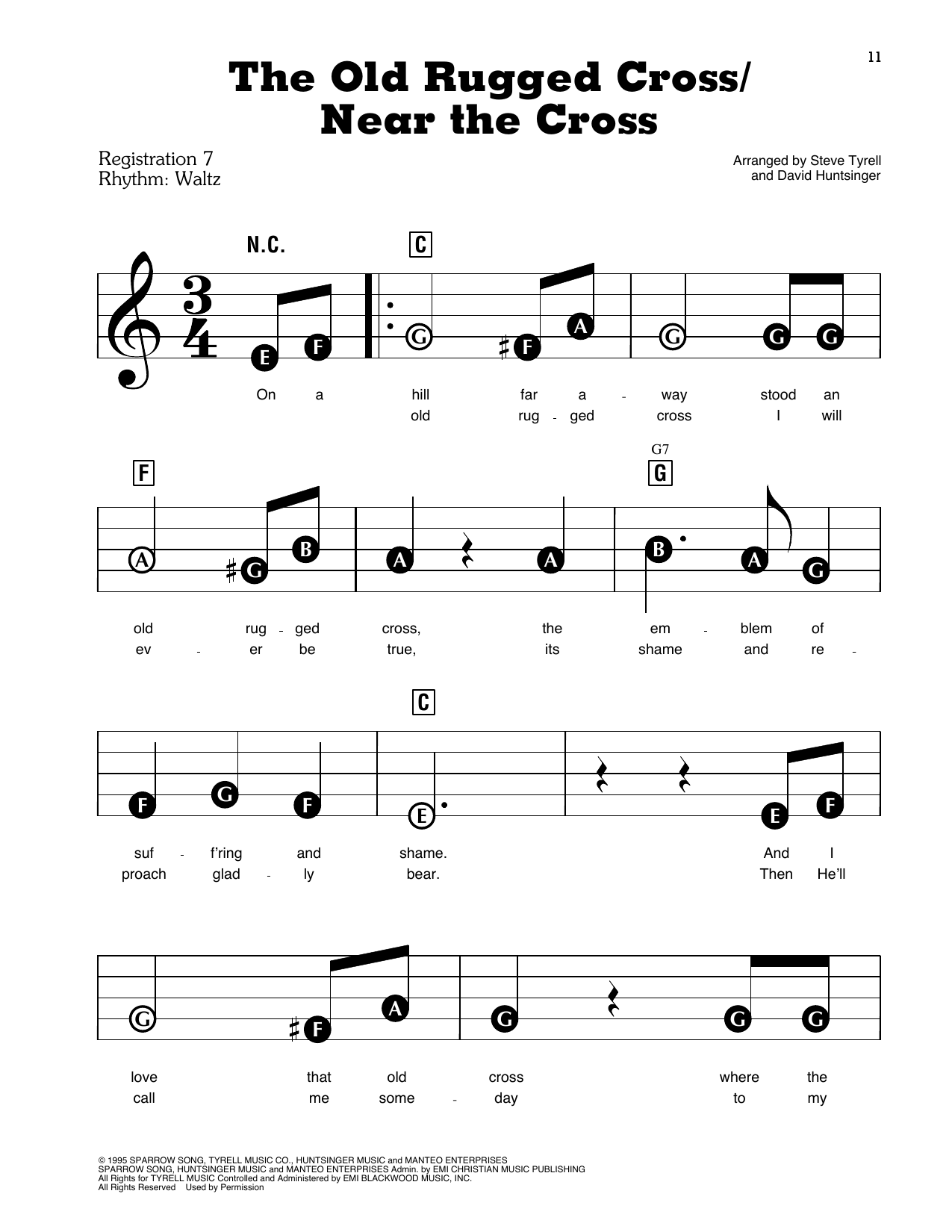 The Old Rugged Cross / Near The Cross: E-Z Play Today