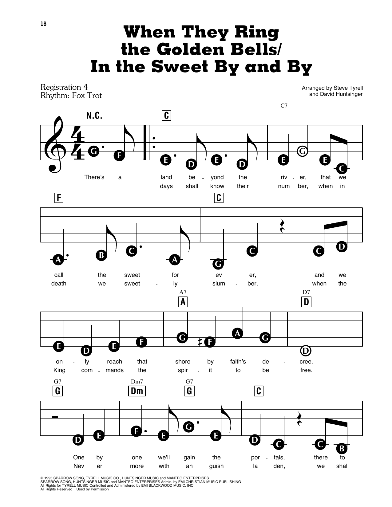 When They Ring The Golden Bells / In The Sweet By And By: E-Z Play Today
