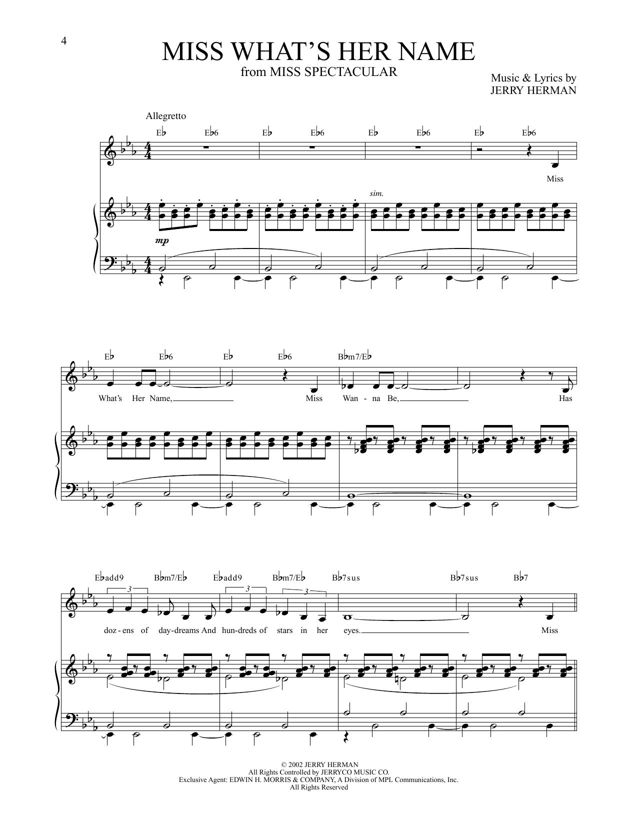 Miss What's Her Name (from Miss Spectacular)