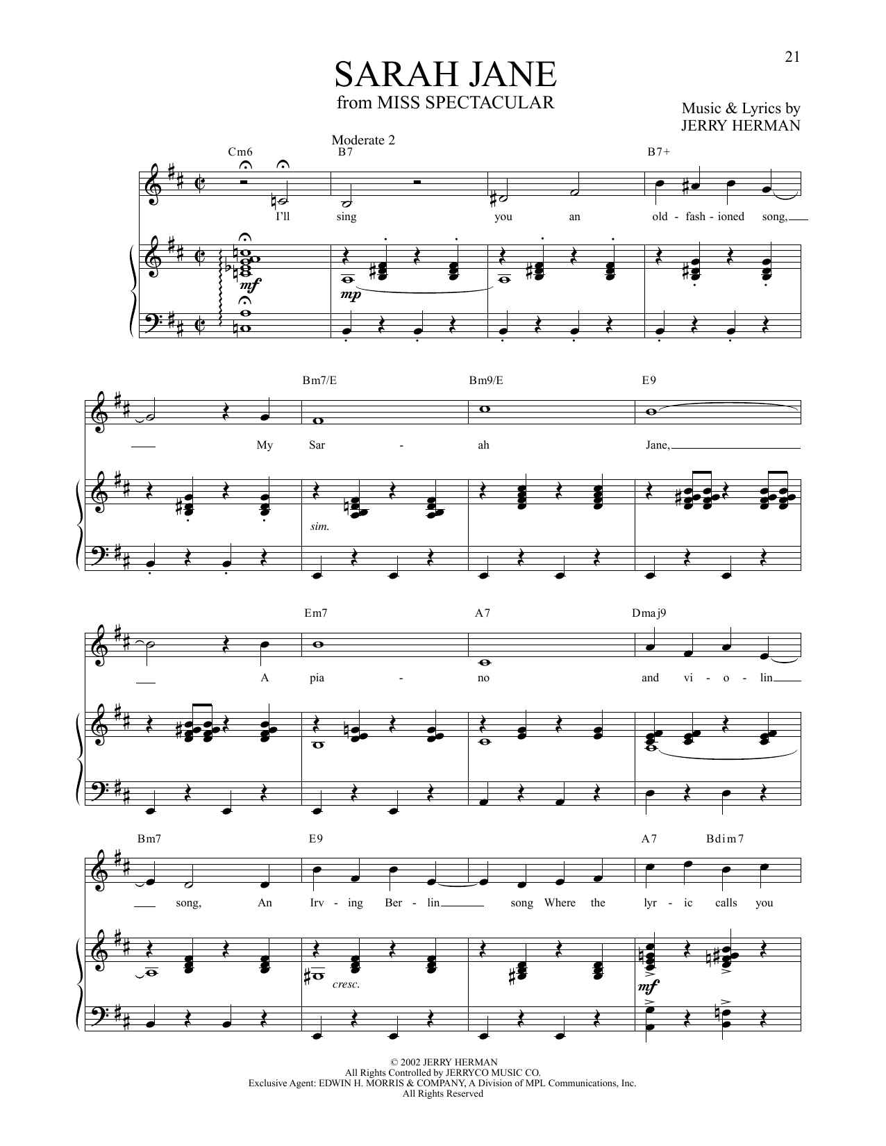 Sarah Jane (from Miss Spectacular)