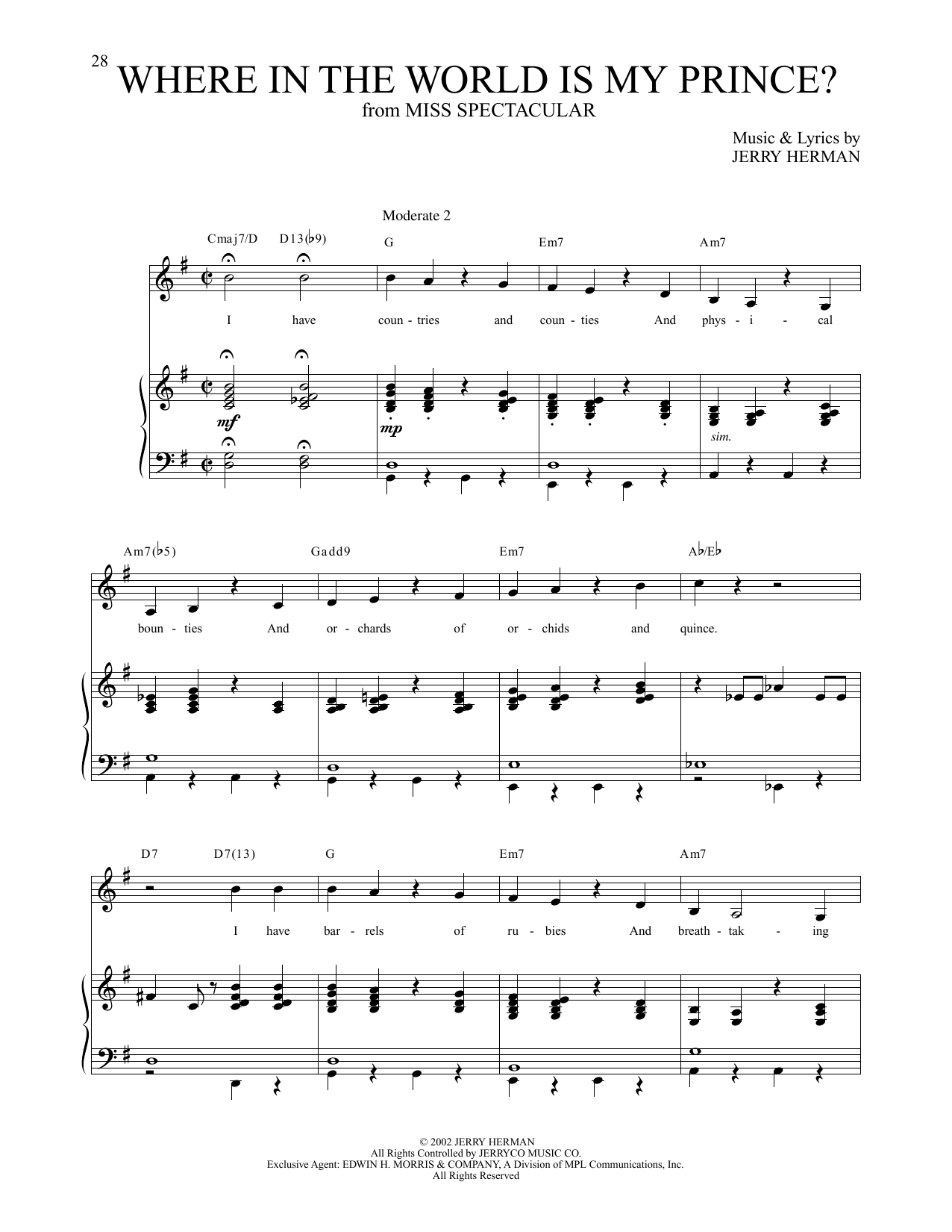 Where In The World Is My Prince? (from Miss Spectacular)