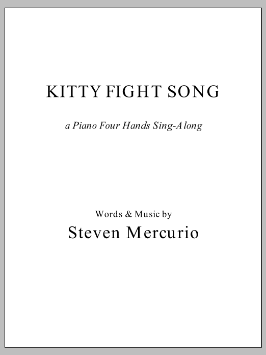 Kitty Fight Song: Piano Solo