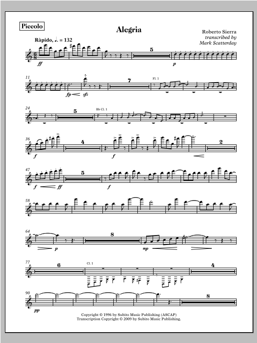 Allegria for Band: Concert Band Conductor Score & Parts