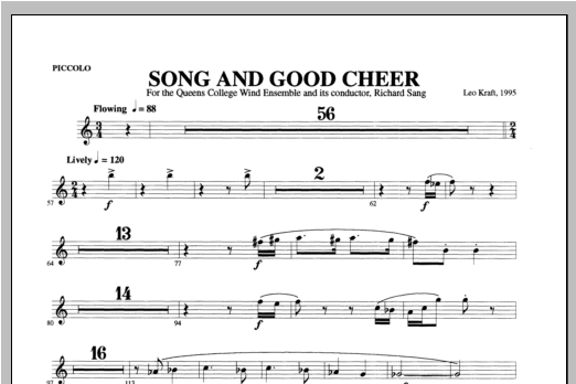 Song and Good Cheer - Piccolo