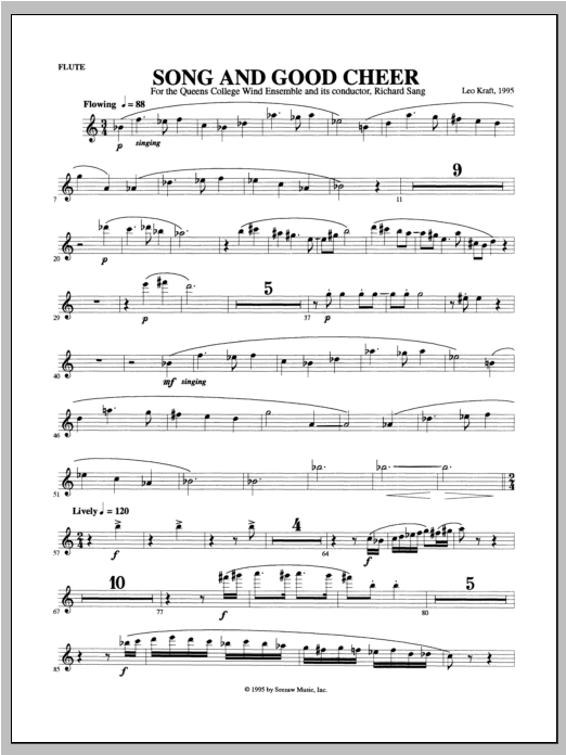Song and Good Cheer - Flute