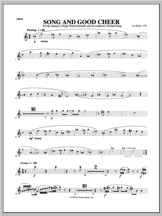 Song and Good Cheer - Oboe