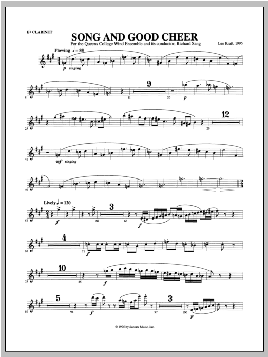 Song and Good Cheer - Eb Clarinet