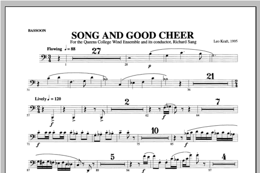 Song and Good Cheer - Bassoon